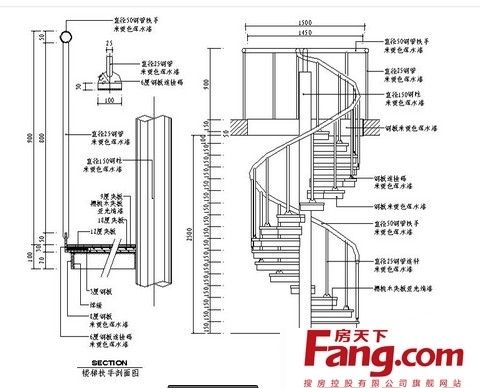 螺旋樓梯設計圖紙大全 建筑消防施工 第2張