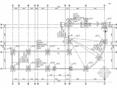 二層鋼結構框架施工圖樣本